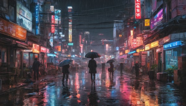 Image of a street in a peaceful rainy outdoors