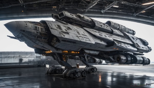 A majestic spacecraft within a beautiful scenery