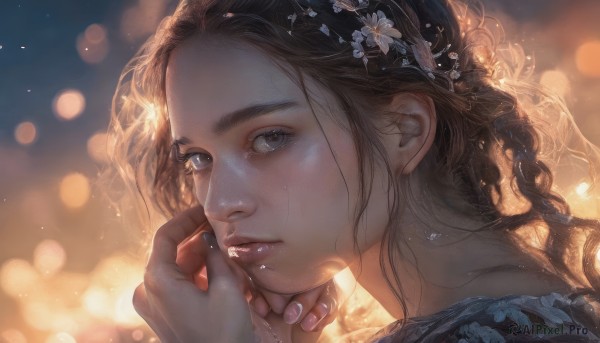 A female in the heart of a majestic dynamic scene