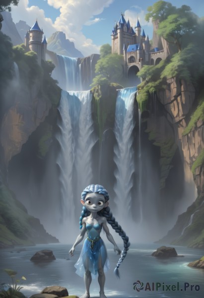 The wonder of a female in a picturesque day