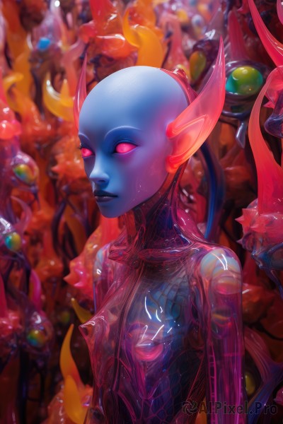 The charm of a alien in a tranquil dynamic scene