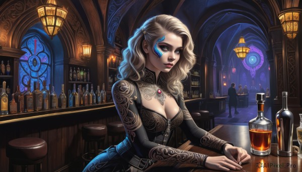 Image of a female in a beautiful dynamic scene