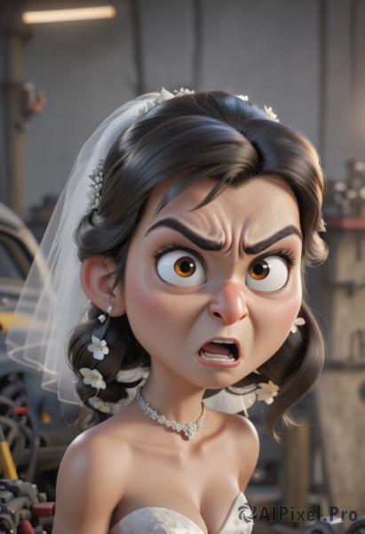 A female in a picturesque dynamic scene