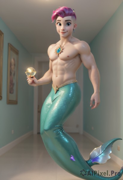 A male portrayed in a inviting dynamic scene