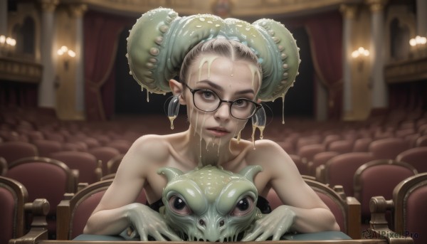 The wonder of a alien in a peaceful dynamic scene