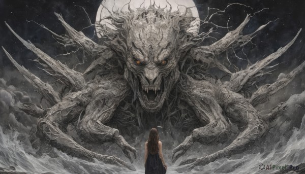 A monster portrayed in a refreshing outdoors
