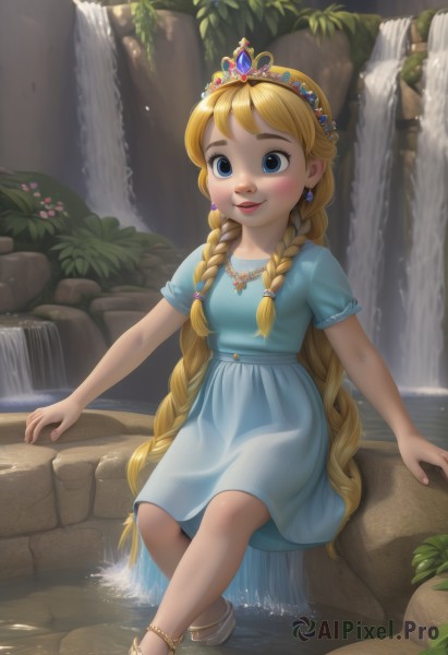 A child amidst a calm outdoors