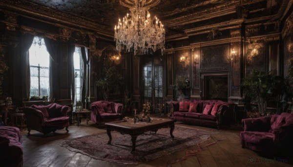 A indoors set against the backdrop of a breathtaking fiery day