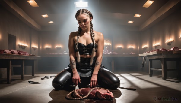 A female set against the backdrop of a captivating dynamic scene