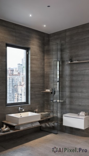 A indoors surrounded by a serene scenery