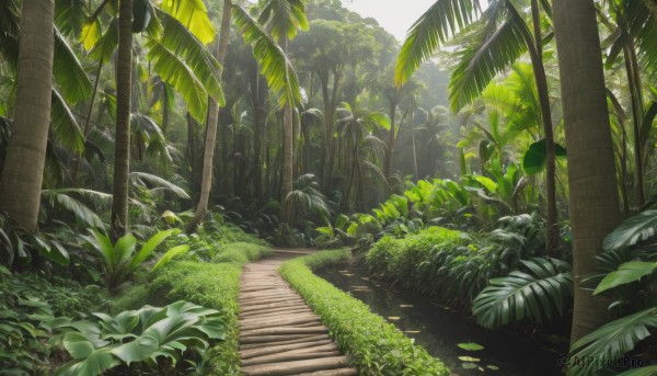 outdoors,day,tree,no humans,leaf,sunlight,grass,plant,nature,scenery,forest,stairs,palm tree,bush,green theme,sky,road,path