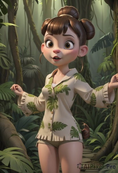 The charm of a female in a scenic day