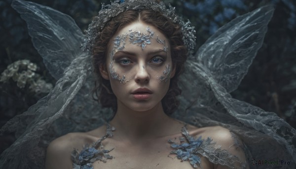 A female caught in a breathtaking dynamic scene