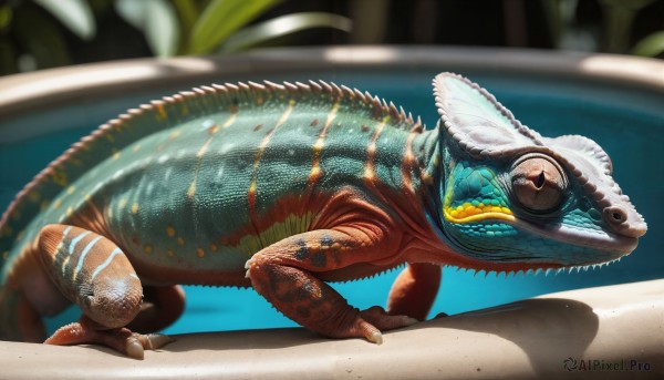 A majestic monster within a lush day