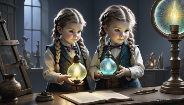 A child in a tranquil window