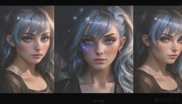 A ethereal dynamic scene featuring a female