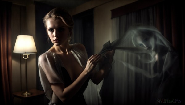A female captured in a dynamic dynamic scene