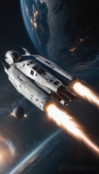 A spacecraft in the heart of a beautiful scenery