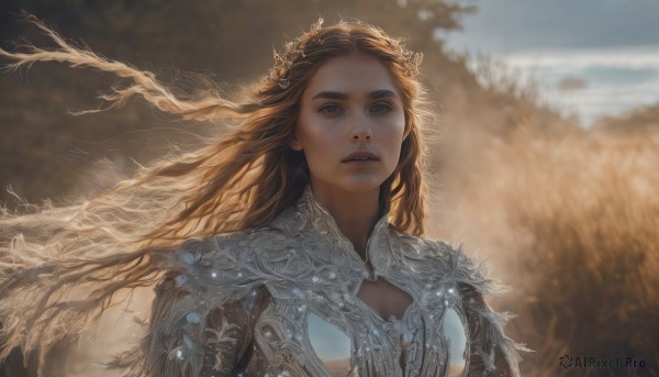 The beauty of a female set in a captivating day