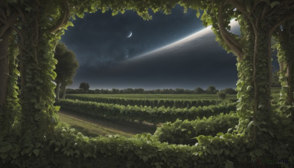 A landscape in a picturesque outdoors