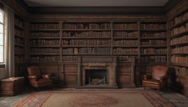 day,indoors,cup,book,no humans,window,chair,table,sunlight,curtains,scenery,couch,wooden floor,bookshelf,lamp,shelf,book stack,library,armchair,carpet,rug,fireplace,tree,candle