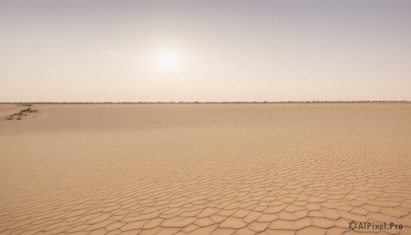 solo,outdoors,sky,water,no humans,ocean,beach,scenery,sand,horizon,shore,desert,comic,cloud,ground vehicle,sunset,sun,road,orange sky