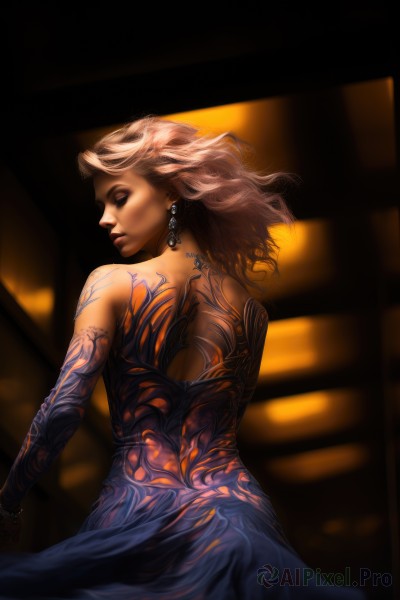 A stunning portrayal of a female in a lush dynamic scene