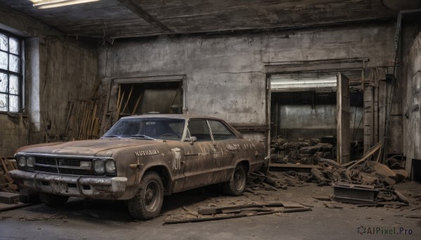 The wonder of a motor vehicle in a bold scenery