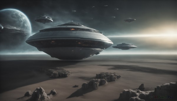 A spacecraft captured in a tranquil outdoors