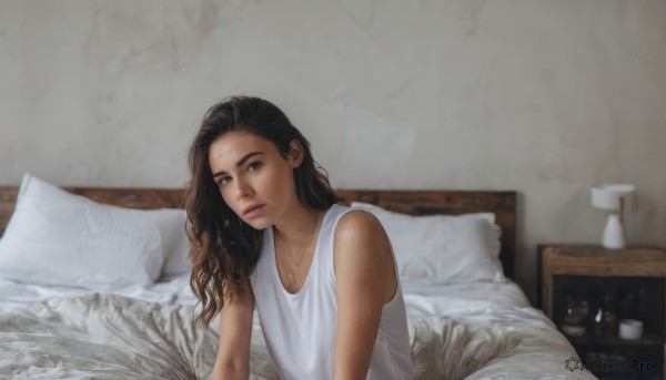 A tranquil view of a female in dynamic scene
