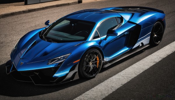 A motor vehicle showcased in a bold dynamic scene