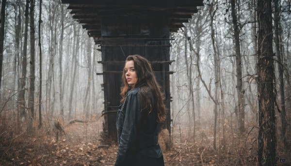 A female surrounded by a serene outdoors