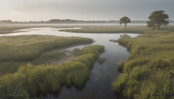 A landscape portrayed in a inviting day