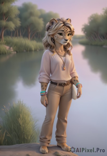 The majestic beauty of a female set within a dynamic sunset day