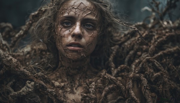 A female set against the backdrop of a breathtaking dynamic scene