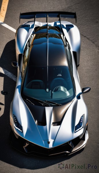 A dynamic view of a motor vehicle in outdoors