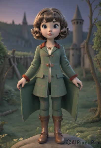A child caught in a breathtaking outdoors