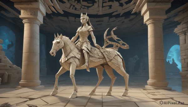 A idyllic female within a beautiful dynamic scene