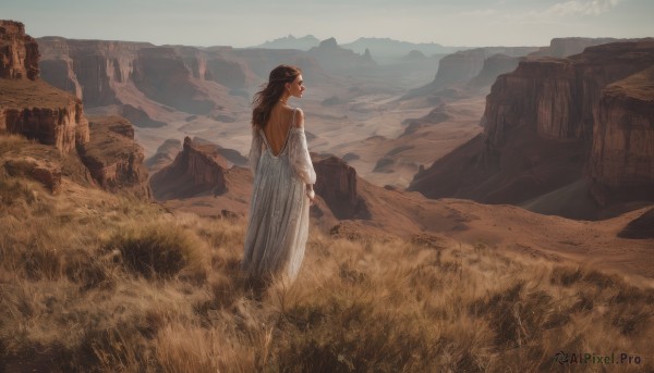 The serene presence of a female in a peaceful day