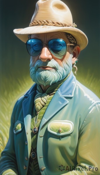 A male in a picturesque dynamic scene
