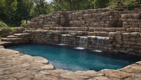 Image of a waterfall in a fresh day