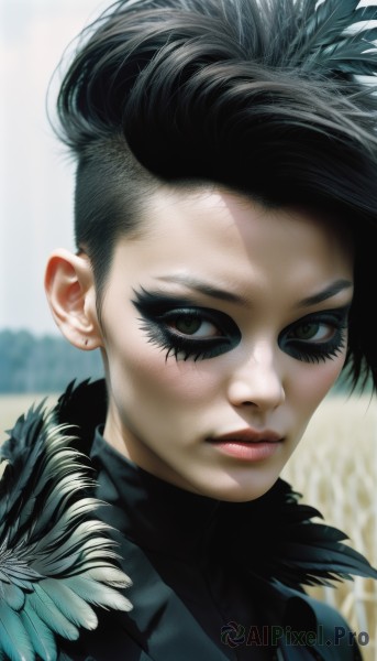 A female in a dynamic dynamic scene