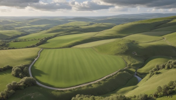 The wonder of a landscape in a bold day