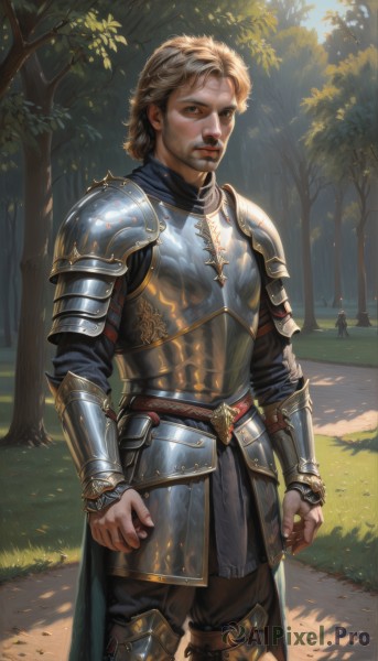 A male in a picturesque day