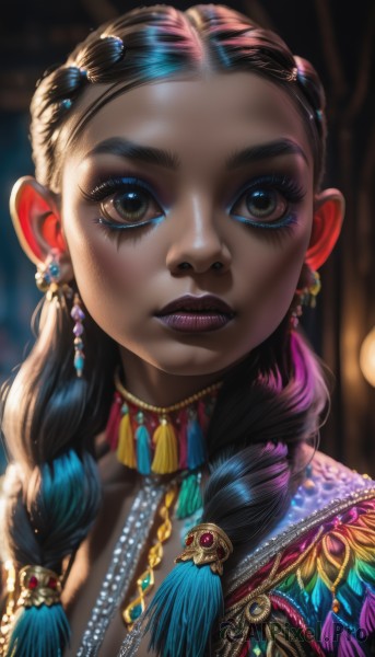 A female showcased in a vivid dynamic scene