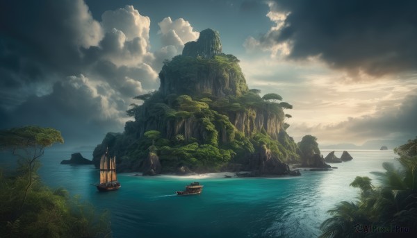 A boat in a breathtaking day