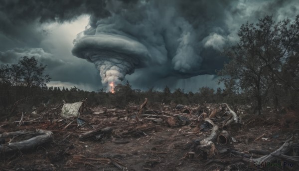 The beauty of a monster set in a captivating fiery outdoors