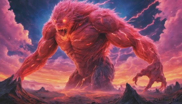 A monster showcased in a bold outdoors
