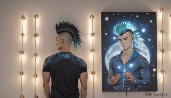 A majestic male within a beautiful night sky