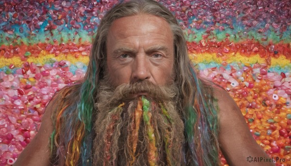 A male in the heart of a peaceful dynamic scene